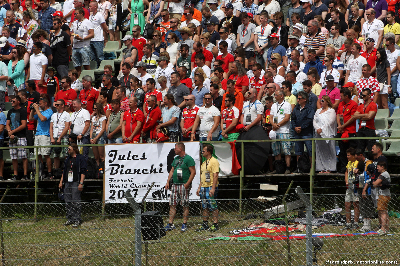 GP UNGHERIA, 26.07.2015 - Gara, Tribute to Jules Bianchi