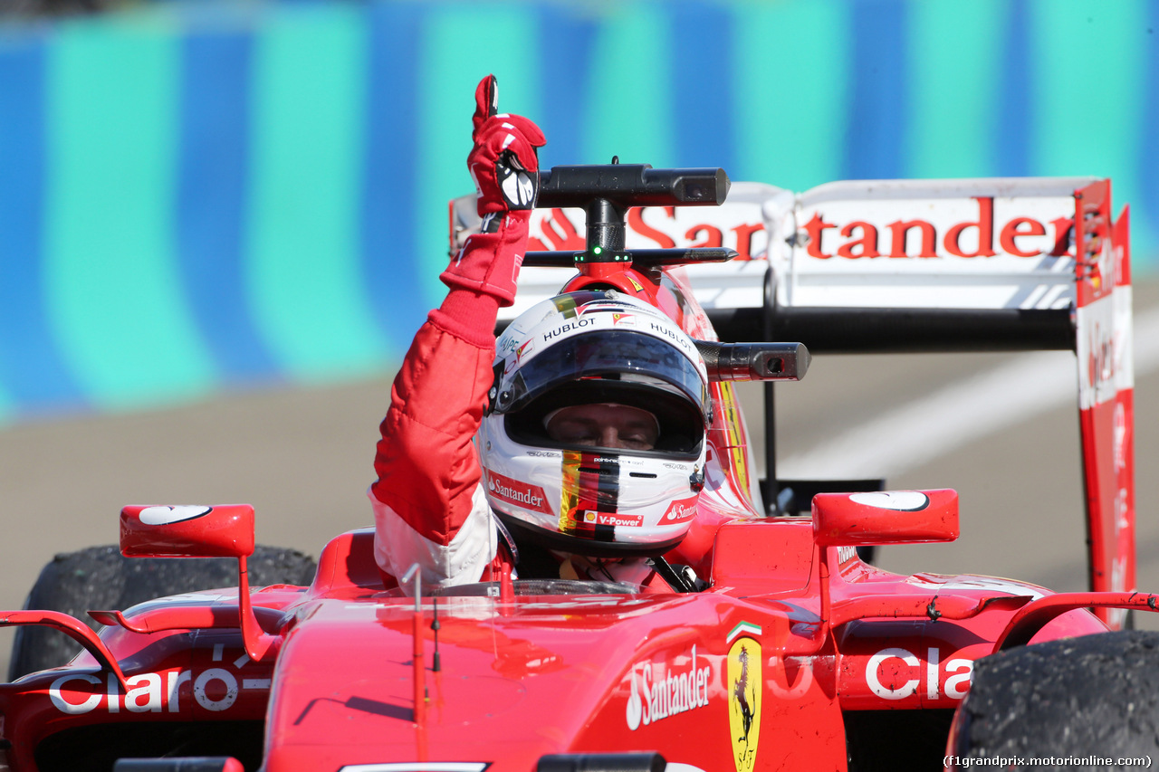 GP UNGHERIA, 26.07.2015 - Gara, Sebastian Vettel (GER) Ferrari SF15-T vincitore