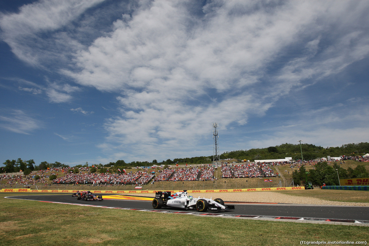 GP UNGHERIA, 26.07.2015 - Gara, Felipe Massa (BRA) Williams F1 Team FW37