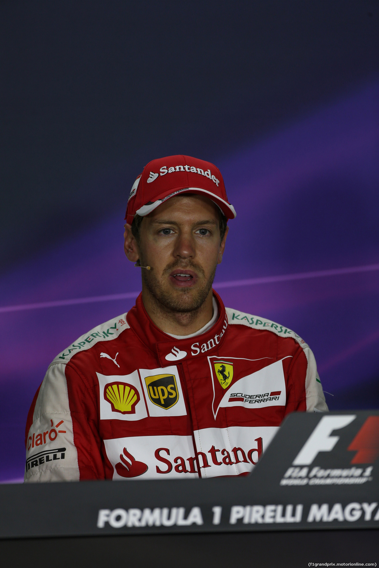 GP UNGHERIA, 26.07.2015 - Gara, Conferenza Stampa, Sebastian Vettel (GER) Ferrari SF15-T