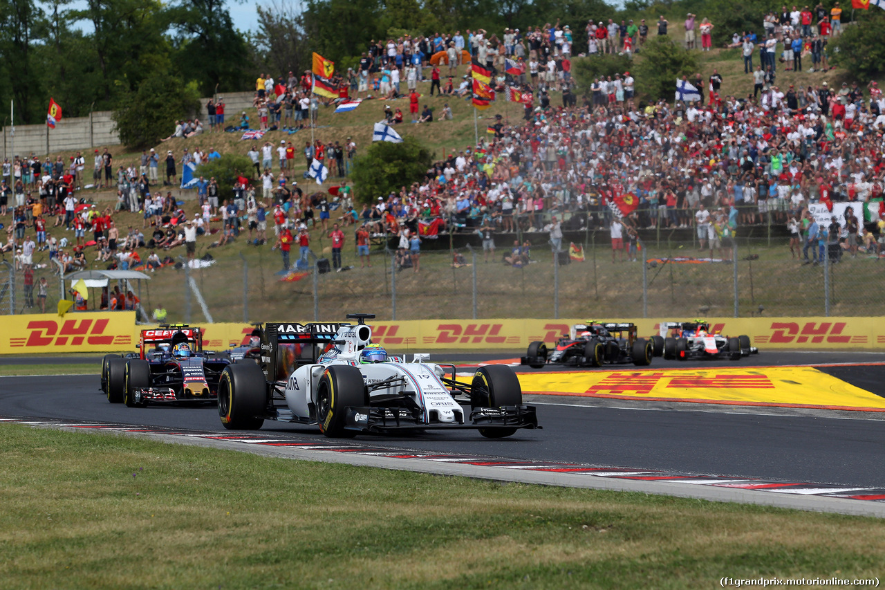 GP UNGHERIA, 26.07.2015 - Gara, Felipe Massa (BRA) Williams F1 Team FW37
