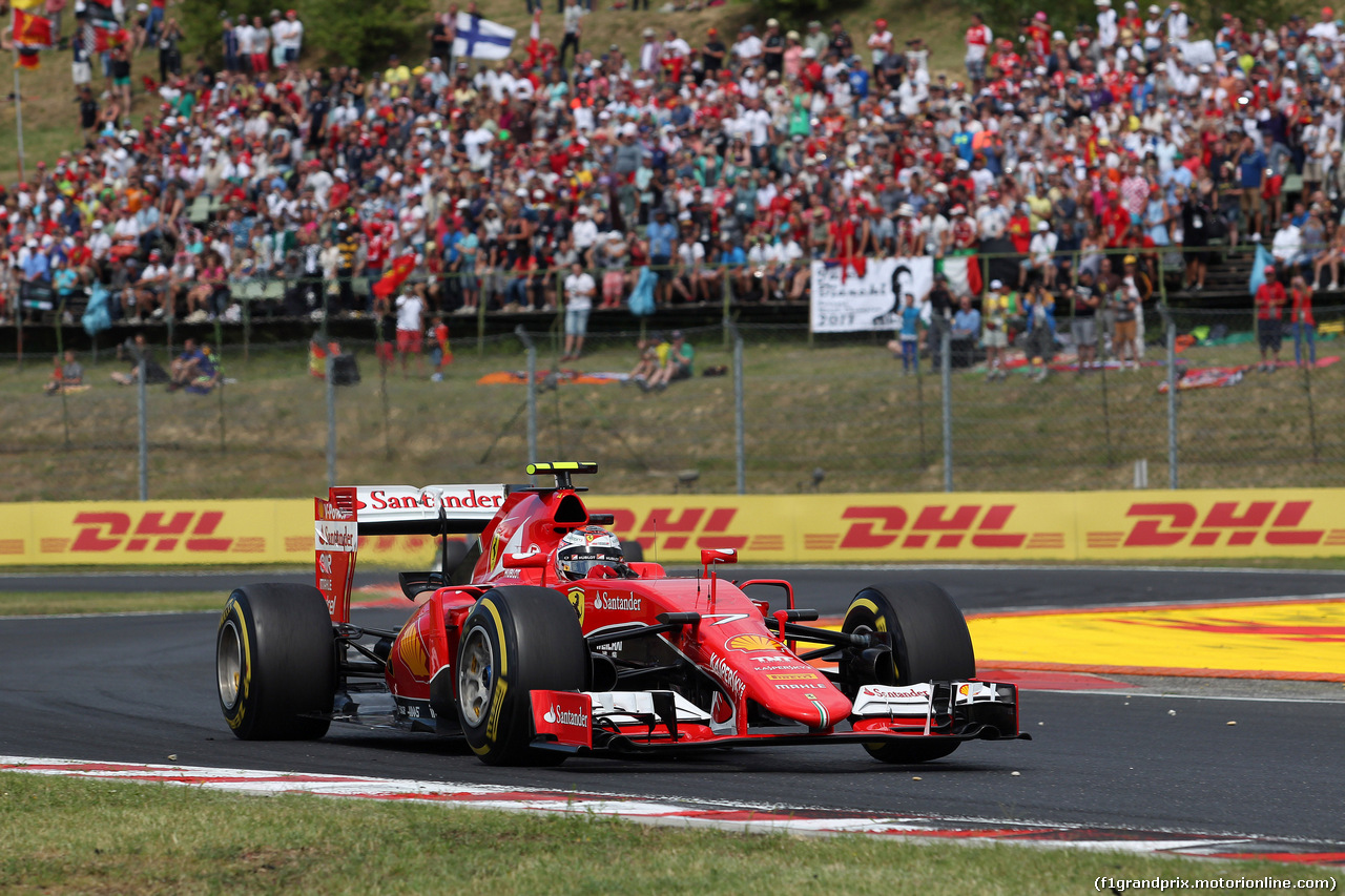 GP UNGHERIA, 26.07.2015 - Gara, Kimi Raikkonen (FIN) Ferrari SF15-T