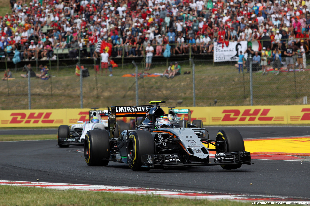 GP UNGHERIA, 26.07.2015 - Gara, Sergio Perez (MEX) Sahara Force India F1 VJM08