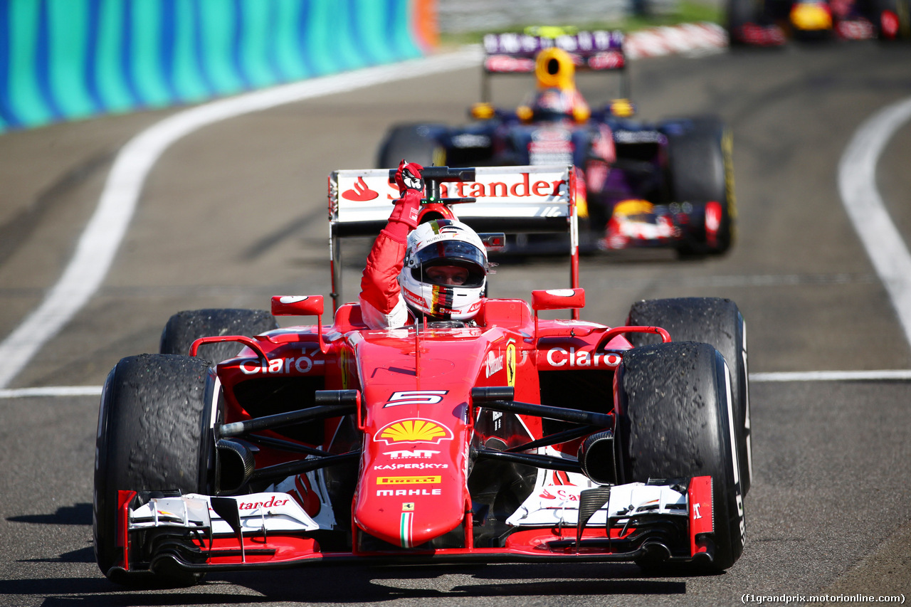 GP UNGHERIA, 26.07.2015 - Gara, Sebastian Vettel (GER) Ferrari SF15-T vincitore