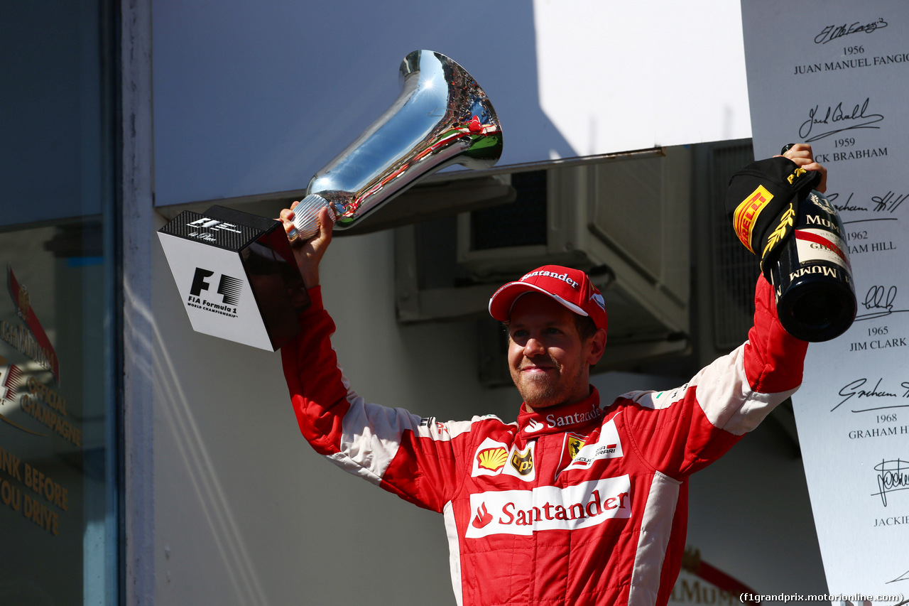 GP UNGHERIA, 26.07.2015 - Gara, Sebastian Vettel (GER) Ferrari SF15-T vincitore