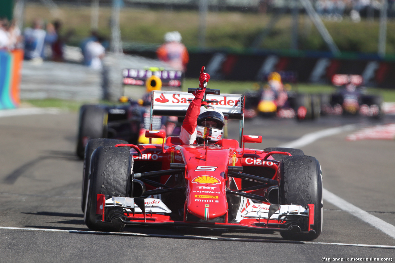 GP UNGHERIA, 26.07.2015 - Gara, 1st position Sebastian Vettel (GER) Ferrari SF15-T