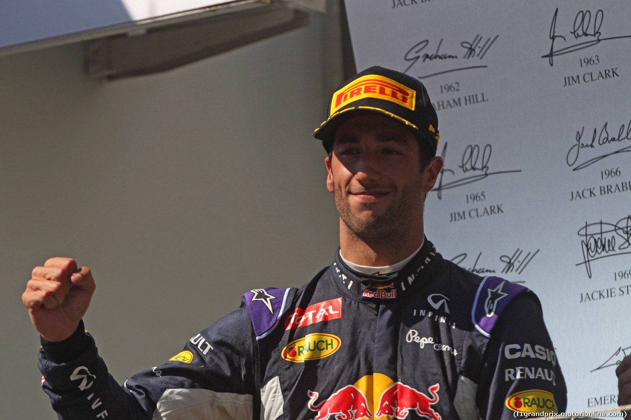 GP UNGHERIA, 26.07.2015 - Gara, terzo Daniel Ricciardo (AUS) Red Bull Racing RB11
