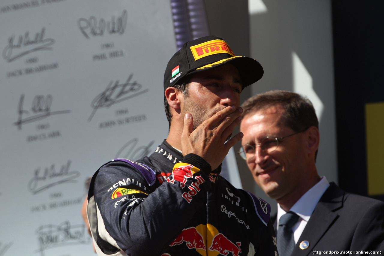 GP UNGHERIA, 26.07.2015 - Gara, terzo Daniel Ricciardo (AUS) Red Bull Racing RB11