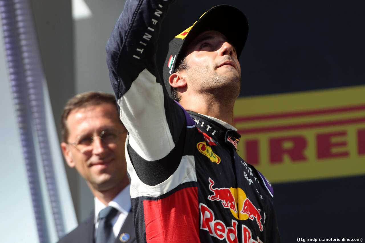 GP UNGHERIA, 26.07.2015 - Gara, terzo Daniel Ricciardo (AUS) Red Bull Racing RB11
