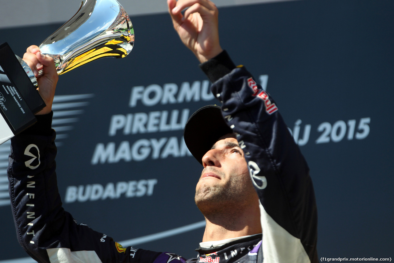 GP UNGHERIA, 26.07.2015 - Gara, terzo Daniel Ricciardo (AUS) Red Bull Racing RB11