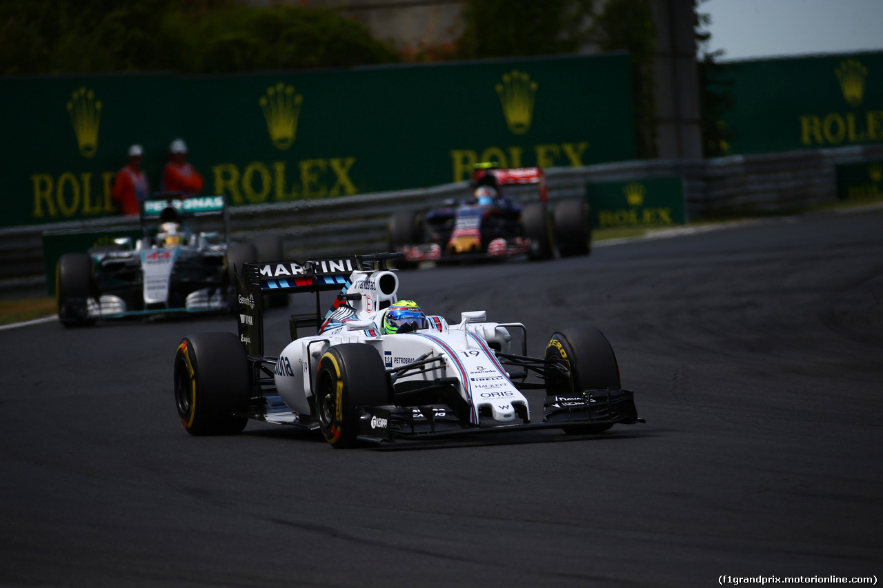 GP UNGHERIA, 26.07.2015 - Gara, Felipe Massa (BRA) Williams F1 Team FW37