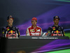 GP UNGHERIA, 26.07.2015 - Gara, Conferenza Stampa Daniil Kvyat (RUS) Red Bull Racing RB11, Sebastian Vettel (GER) Ferrari SF15-T e Daniel Ricciardo (AUS) Red Bull Racing RB11