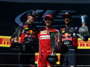 GP UNGHERIA, 26.07.2015 - Gara, Sebastian Vettel (GER) Ferrari SF15-T vincitore, secondo Daniil Kvyat (RUS) Red Bull Racing RB11 e terzo Daniel Ricciardo (AUS) Red Bull Racing RB11