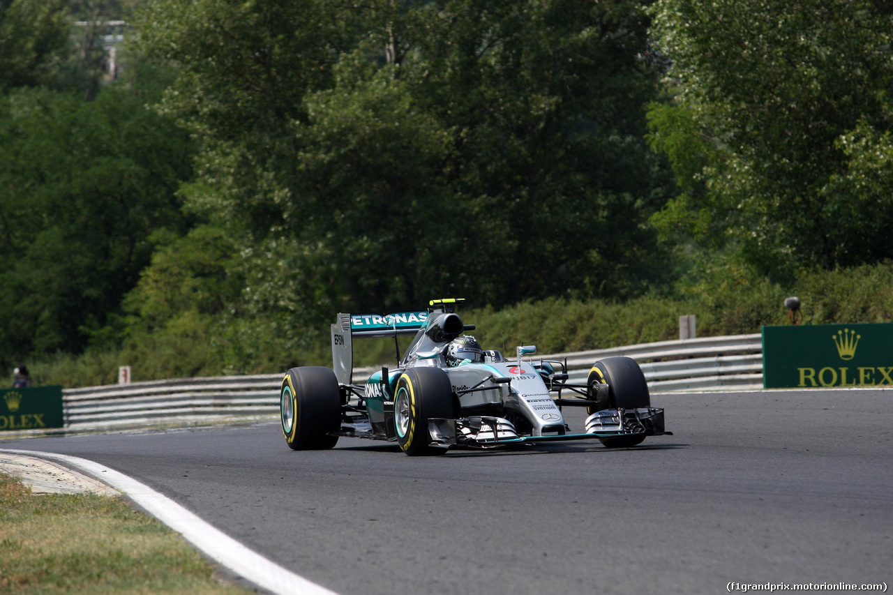 GP UNGHERIA, 25.07.2015 - Prove Libere 3, Nico Rosberg (GER) Mercedes AMG F1 W06