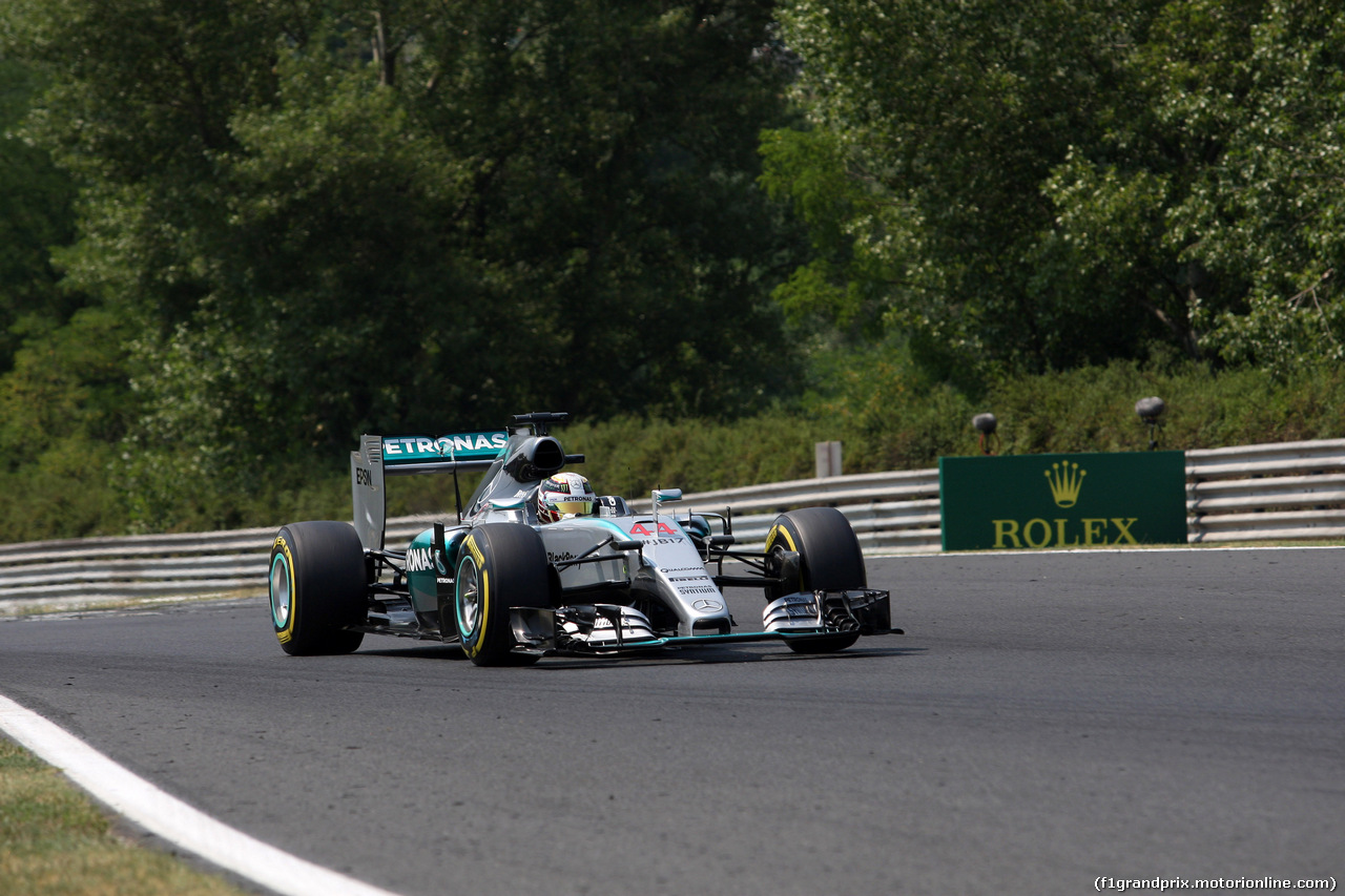 GP UNGHERIA, 25.07.2015 - Prove Libere 3, Lewis Hamilton (GBR) Mercedes AMG F1 W06