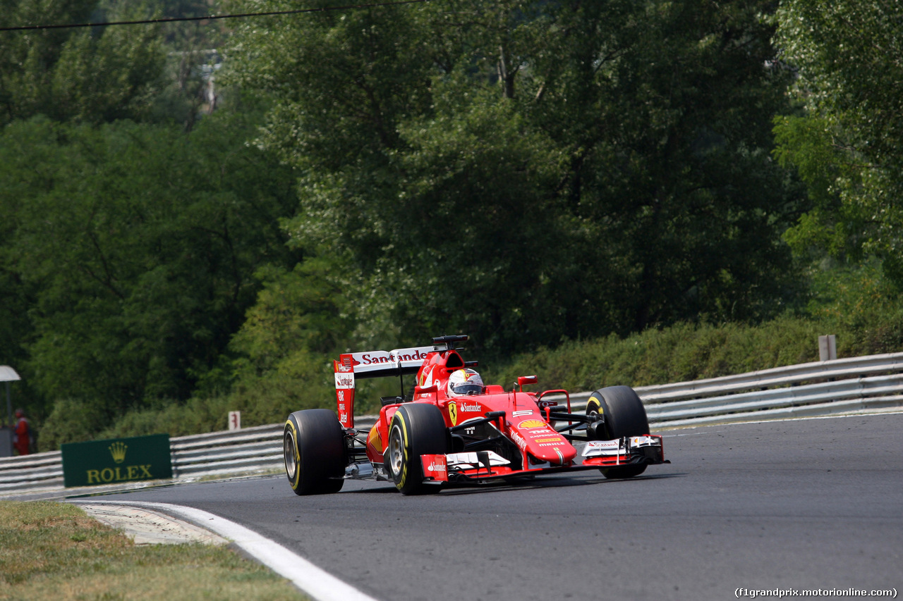 GP UNGHERIA, 25.07.2015 - Prove Libere 3, Sebastian Vettel (GER) Ferrari SF15-T