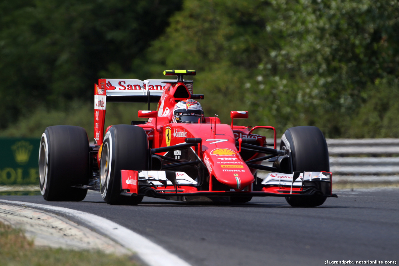 GP UNGHERIA, 25.07.2015 - Prove Libere 3, Kimi Raikkonen (FIN) Ferrari SF15-T