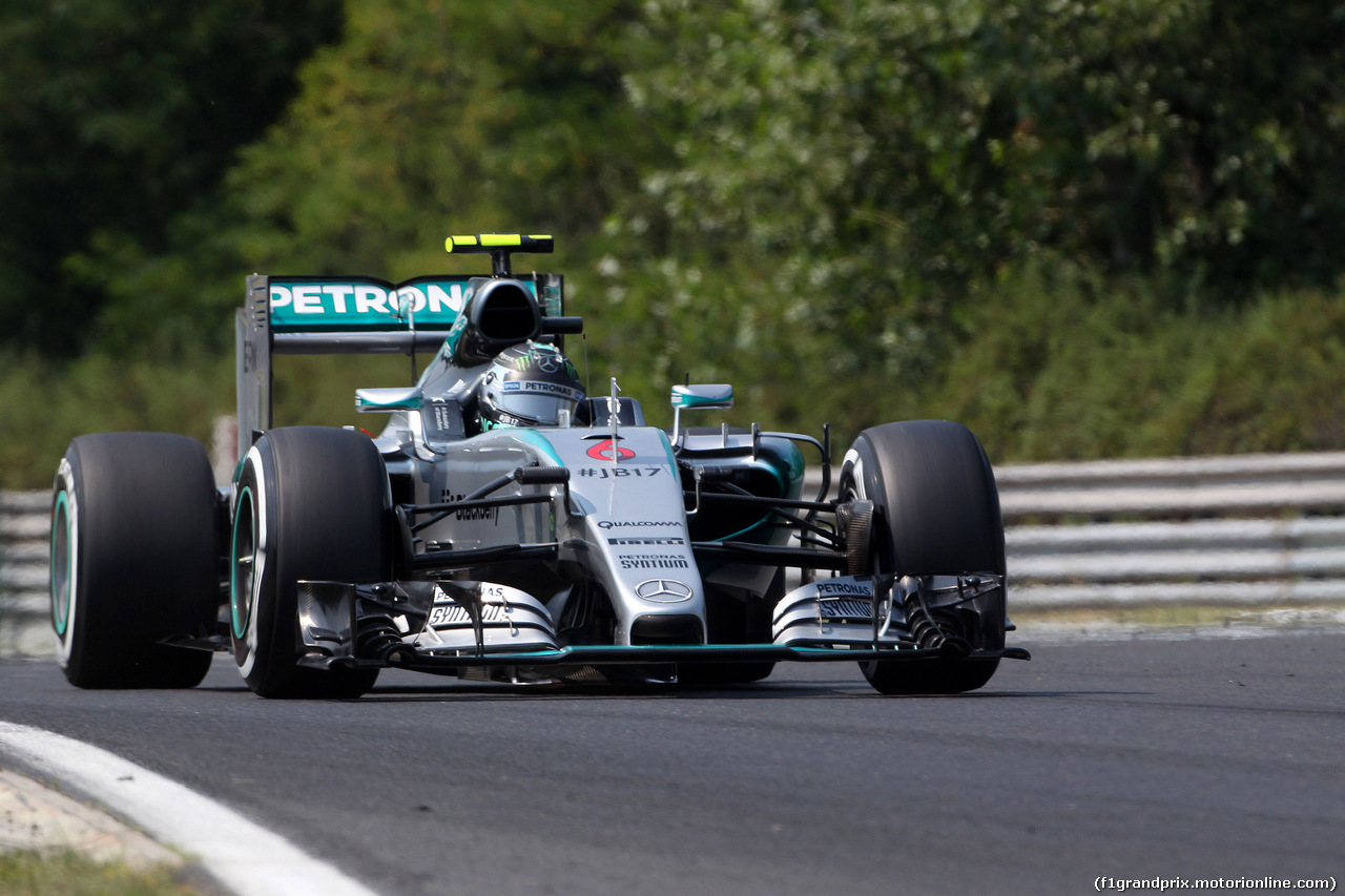 GP UNGHERIA, 25.07.2015 - Prove Libere 3, Nico Rosberg (GER) Mercedes AMG F1 W06