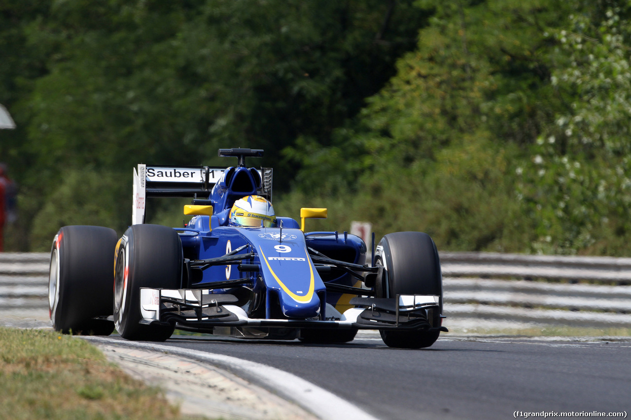 GP UNGHERIA, 25.07.2015 - Prove Libere 3, Marcus Ericsson (SUE) Sauber C34