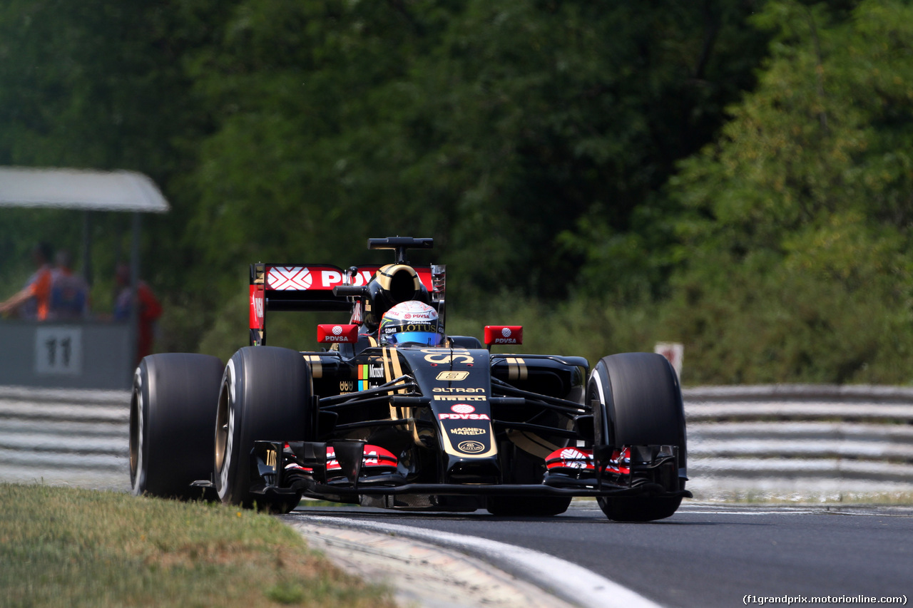 GP UNGHERIA, 25.07.2015 - Prove Libere 3, Romain Grosjean (FRA) Lotus F1 Team E23