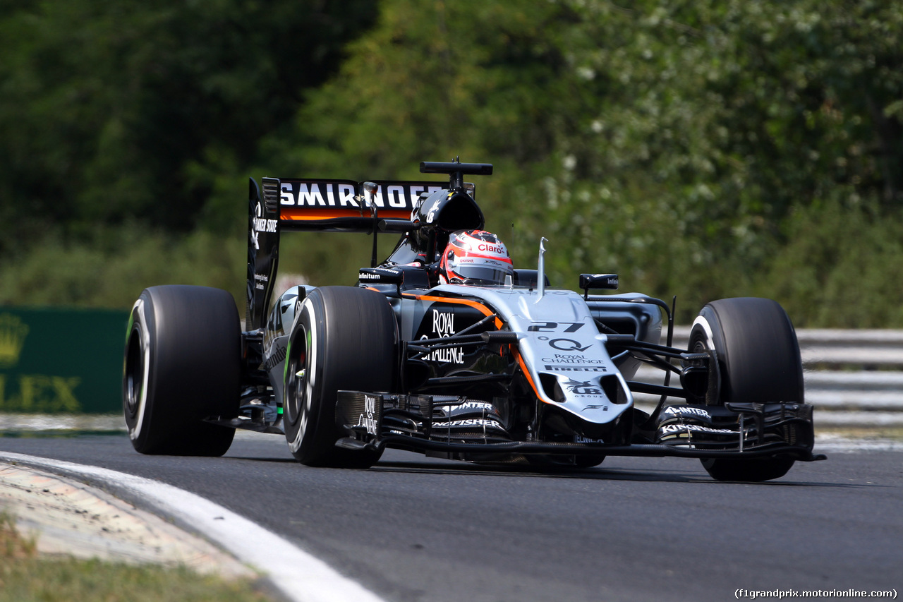 GP UNGHERIA, 25.07.2015 - Prove Libere 3, Nico Hulkenberg (GER) Sahara Force India F1 VJM08