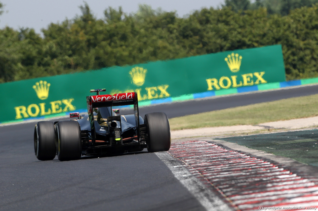 GP UNGHERIA, 25.07.2015 - Prove Libere 3, Pastor Maldonado (VEN) Lotus F1 Team E23