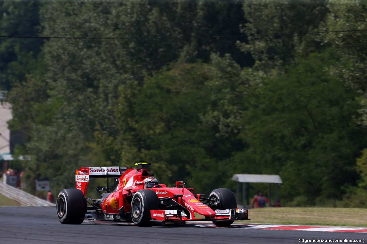 GP UNGHERIA, 25.07.2015 - Prove Libere 3, Kimi Raikkonen (FIN) Ferrari SF15-T