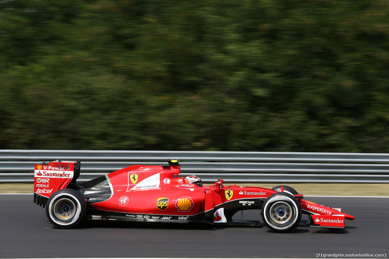 GP UNGHERIA, 25.07.2015 - Prove Libere 3, Kimi Raikkonen (FIN) Ferrari SF15-T