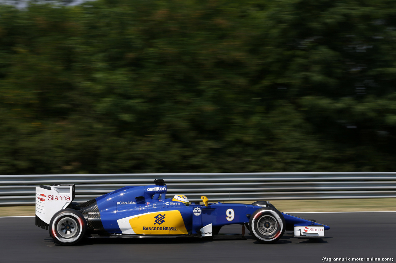 GP UNGHERIA, 25.07.2015 - Prove Libere 3, Marcus Ericsson (SUE) Sauber C34