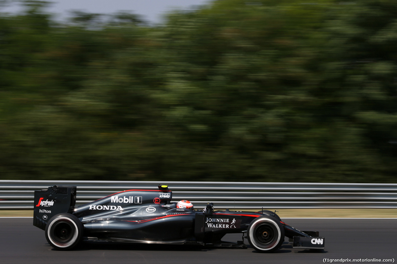 GP UNGHERIA, 25.07.2015 - Prove Libere 3, Jenson Button (GBR)  McLaren Honda MP4-30.