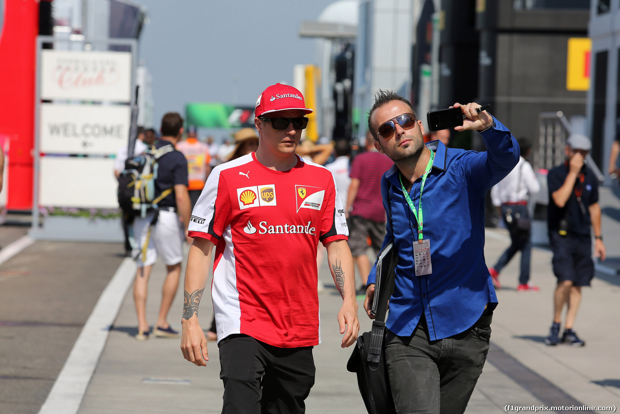 GP UNGHERIA, 25.07.2015 - Prove Libere 3, Kimi Raikkonen (FIN) Ferrari SF15-T