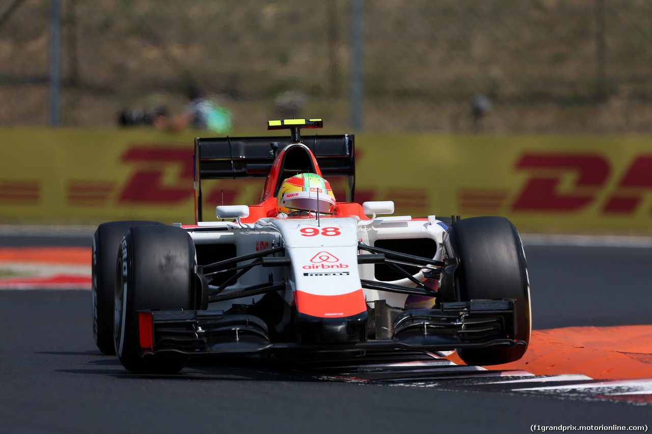 GP UNGHERIA, 25.07.2015 - Prove Libere 3, Roberto Merhi (ESP) Manor Marussia F1 Team