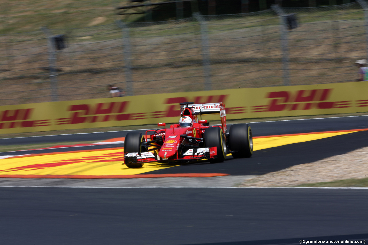 GP UNGHERIA, 25.07.2015 - Prove Libere 3, Sebastian Vettel (GER) Ferrari SF15-T