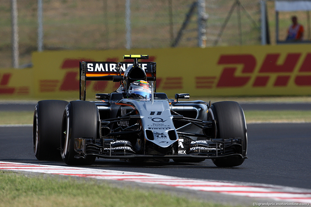 GP UNGHERIA, 24.07.2015 - Prove Libere 1, Sergio Perez (MEX) Sahara Force India F1 VJM08