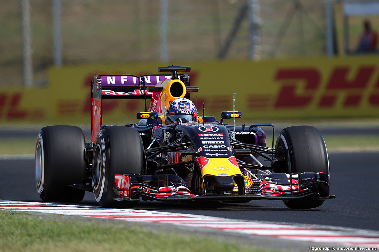 GP UNGHERIA, 24.07.2015 - Prove Libere 1, Daniel Ricciardo (AUS) Red Bull Racing RB11