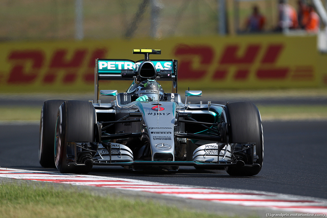GP UNGHERIA, 24.07.2015 - Prove Libere 1, Nico Rosberg (GER) Mercedes AMG F1 W06
