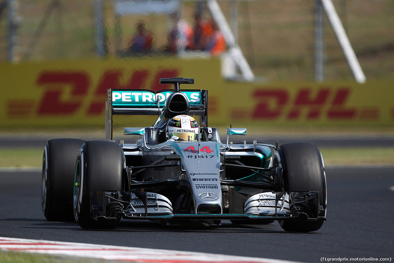 GP UNGHERIA, 24.07.2015 - Prove Libere 1, Lewis Hamilton (GBR) Mercedes AMG F1 W06