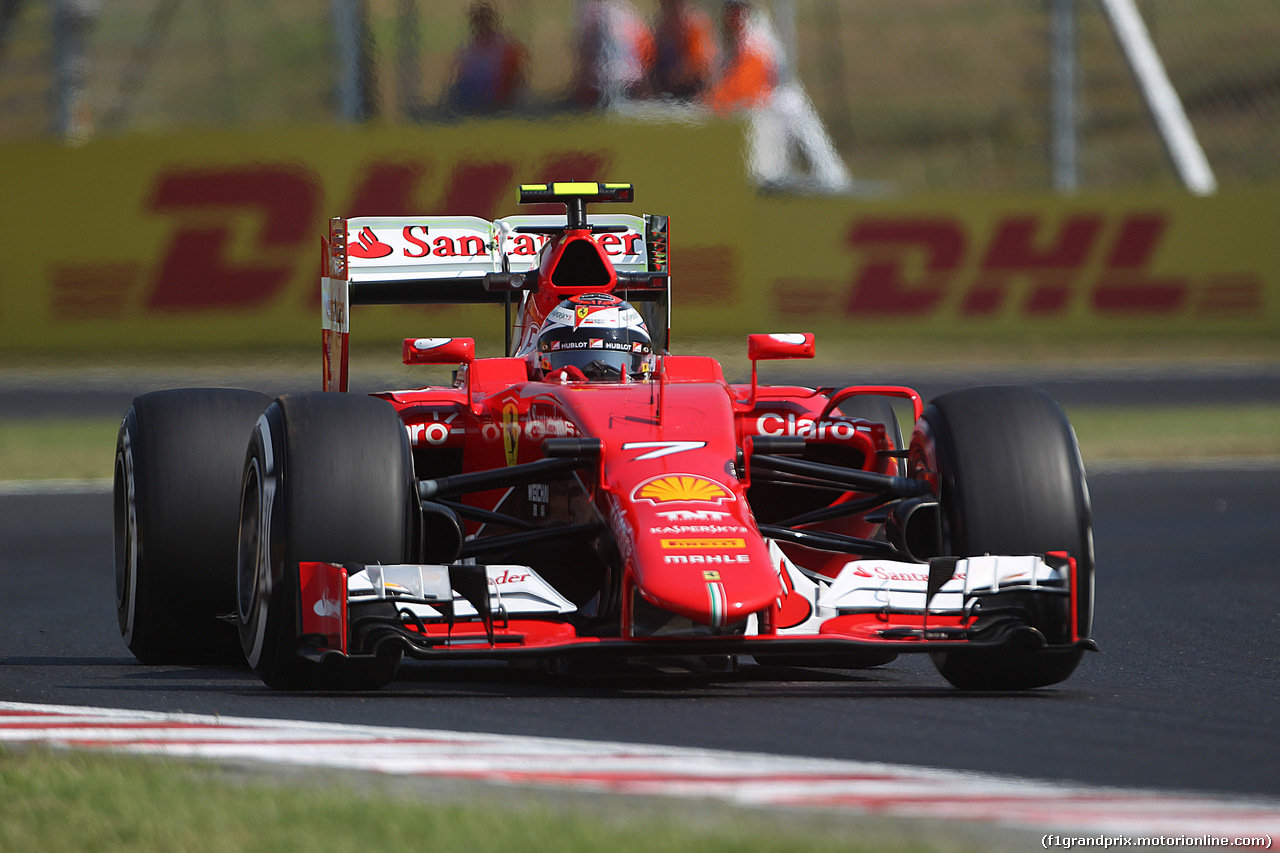 GP UNGHERIA, 24.07.2015 - Prove Libere 1, Kimi Raikkonen (FIN) Ferrari SF15-T