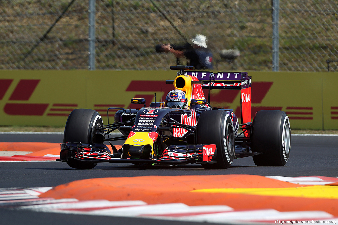 GP UNGHERIA, 24.07.2015 - Prove Libere 1, Daniel Ricciardo (AUS) Red Bull Racing RB11