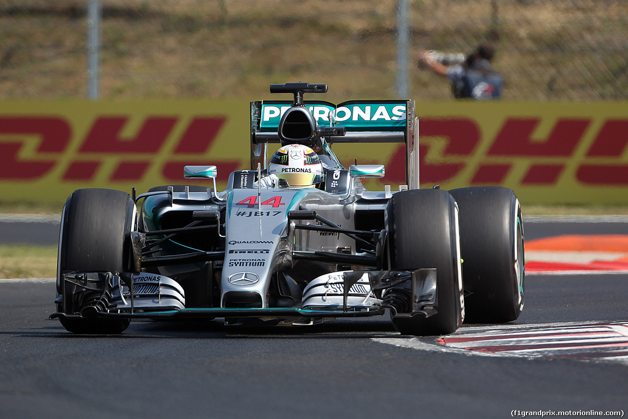 GP UNGHERIA, 24.07.2015 - Prove Libere 1, Lewis Hamilton (GBR) Mercedes AMG F1 W06