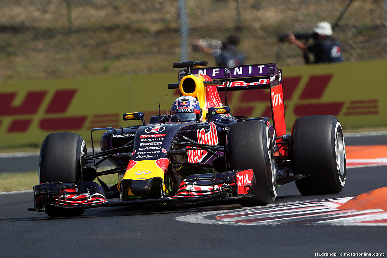 GP UNGHERIA, 24.07.2015 - Prove Libere 1, Daniel Ricciardo (AUS) Red Bull Racing RB11