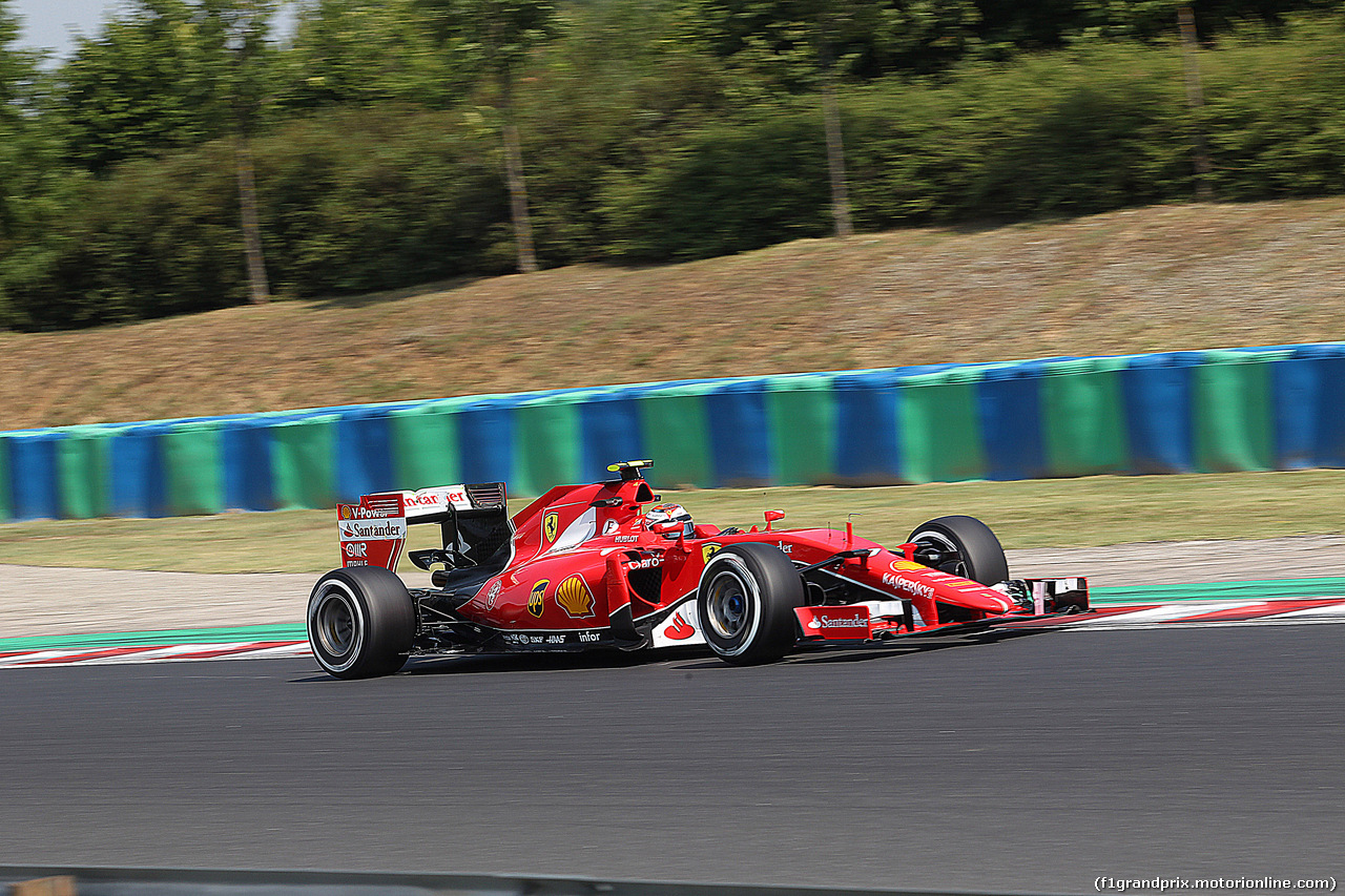 GP UNGHERIA, 24.07.2015 - Prove Libere 1, Kimi Raikkonen (FIN) Ferrari SF15-T