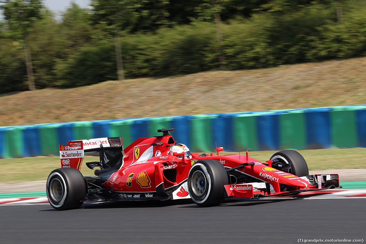 GP UNGHERIA, 24.07.2015 - Prove Libere 1, Sebastian Vettel (GER) Ferrari SF15-T