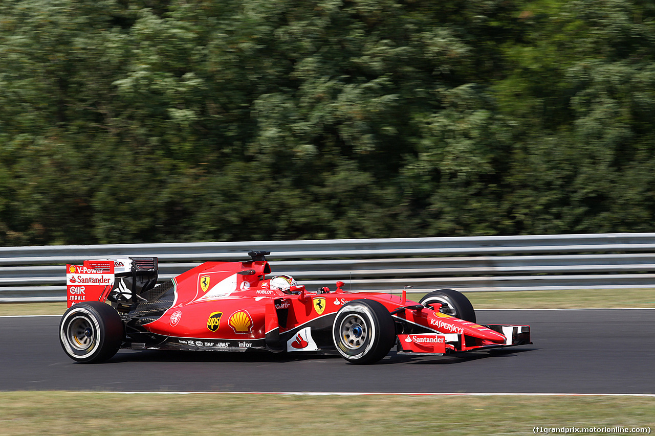 GP UNGHERIA, 24.07.2015 - Prove Libere 1, Sebastian Vettel (GER) Ferrari SF15-T