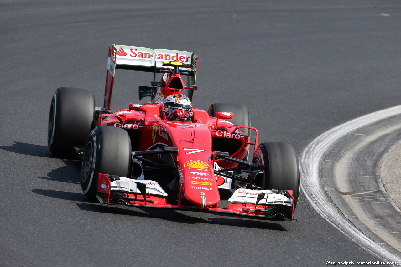 GP UNGHERIA, 24.07.2015 - Prove Libere 1, Kimi Raikkonen (FIN) Ferrari SF15-T