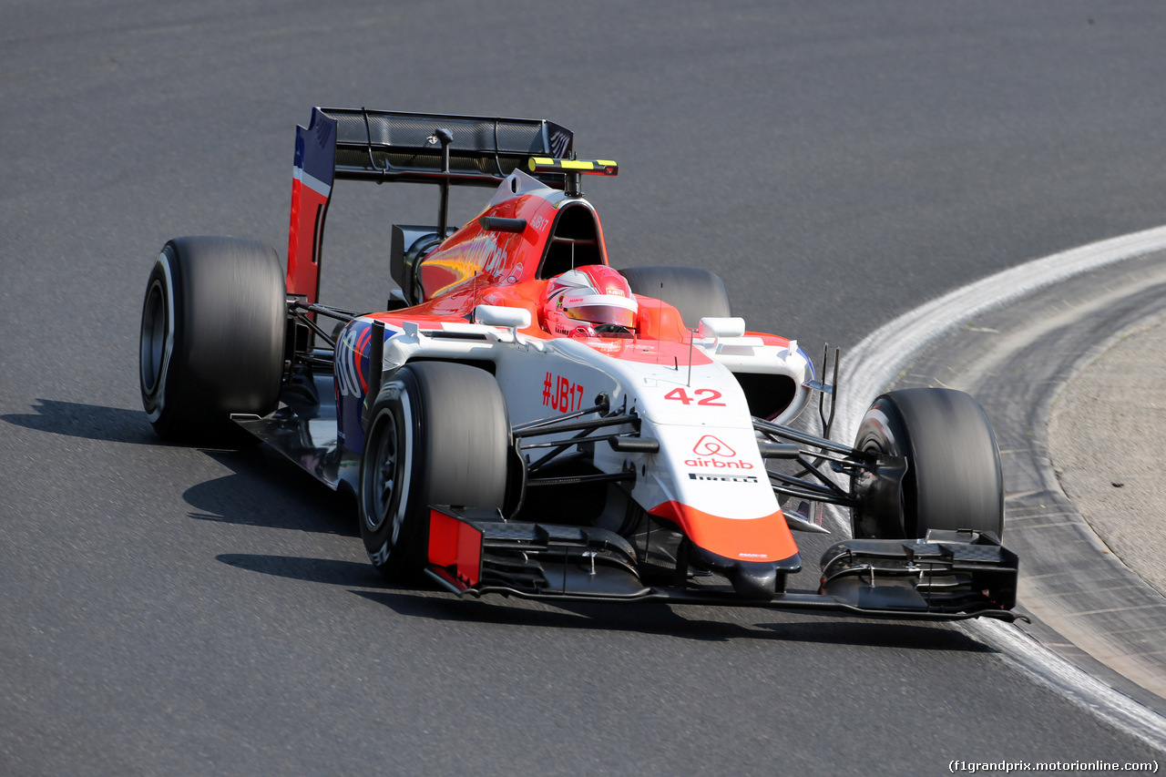 GP UNGHERIA, 24.07.2015 - Prove Libere 1, Fabio Leimer (SUI) Test Driver, Manor Marussia F1 Team
