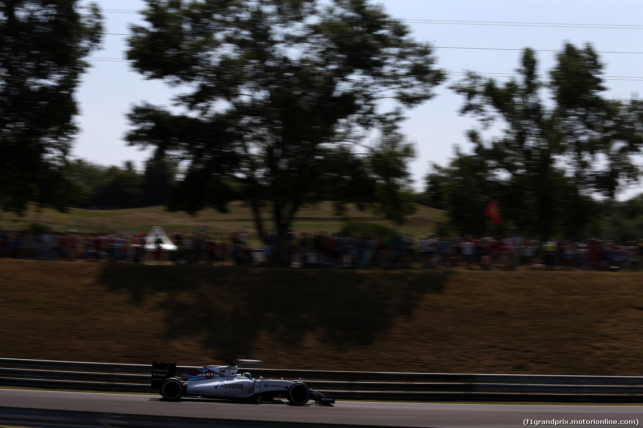 GP UNGHERIA, 24.07.2015 - Prove Libere 1, Felipe Massa (BRA) Williams F1 Team FW37