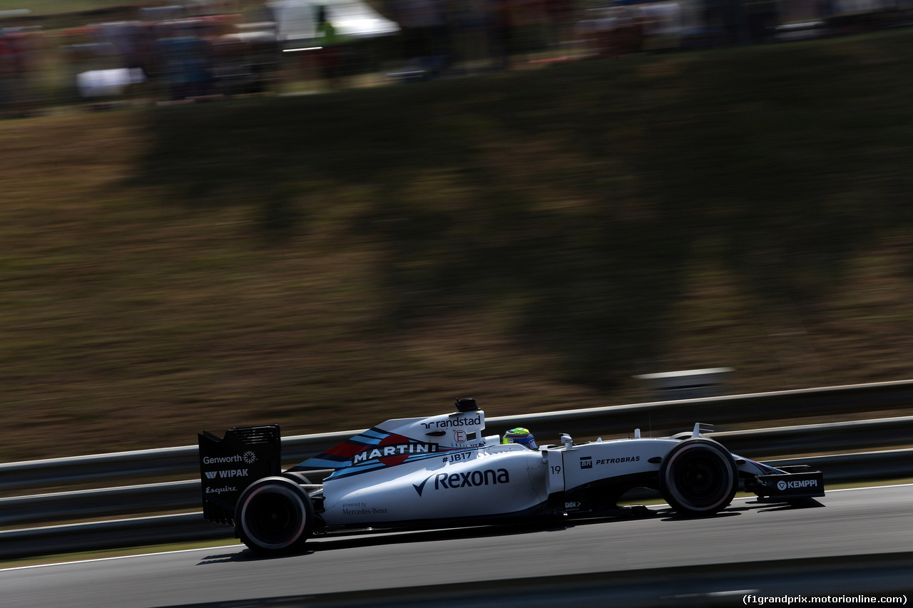 GP UNGHERIA, 24.07.2015 - Prove Libere 1, Felipe Massa (BRA) Williams F1 Team FW37