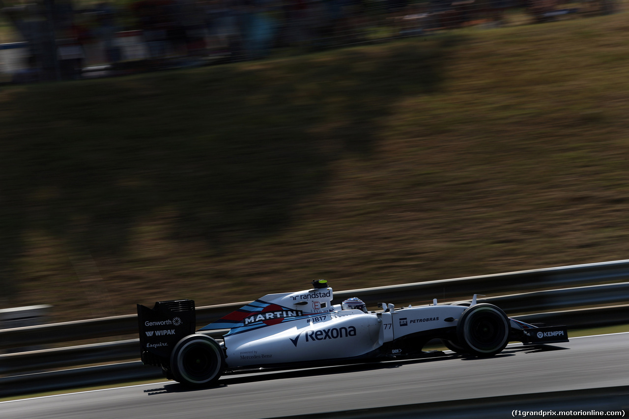 GP UNGHERIA, 24.07.2015 - Prove Libere 1, Valtteri Bottas (FIN) Williams F1 Team FW37