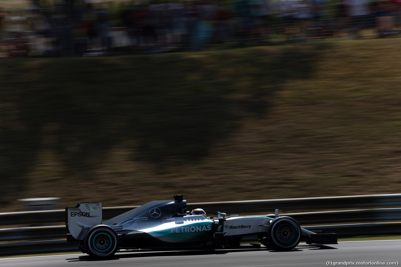 GP UNGHERIA, 24.07.2015 - Prove Libere 1, Lewis Hamilton (GBR) Mercedes AMG F1 W06